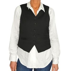 Wildfang Suit Black Vest White Button Up Shirt Set Medium